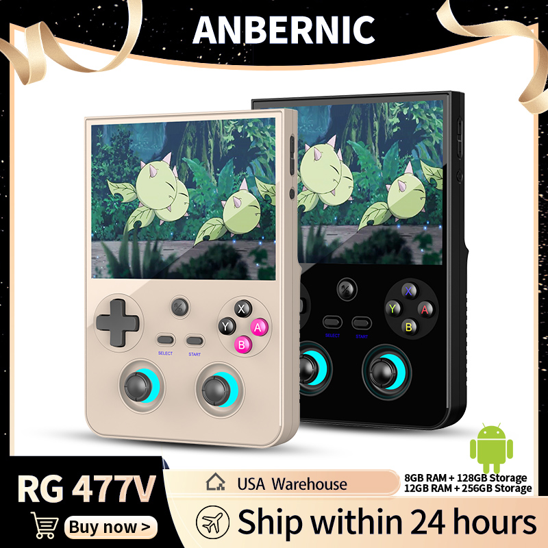 Party Games Download - เครื่องเล่นเกมพกพา ANBERNIC RG 477V หน้าจอสัมผัส 4.7