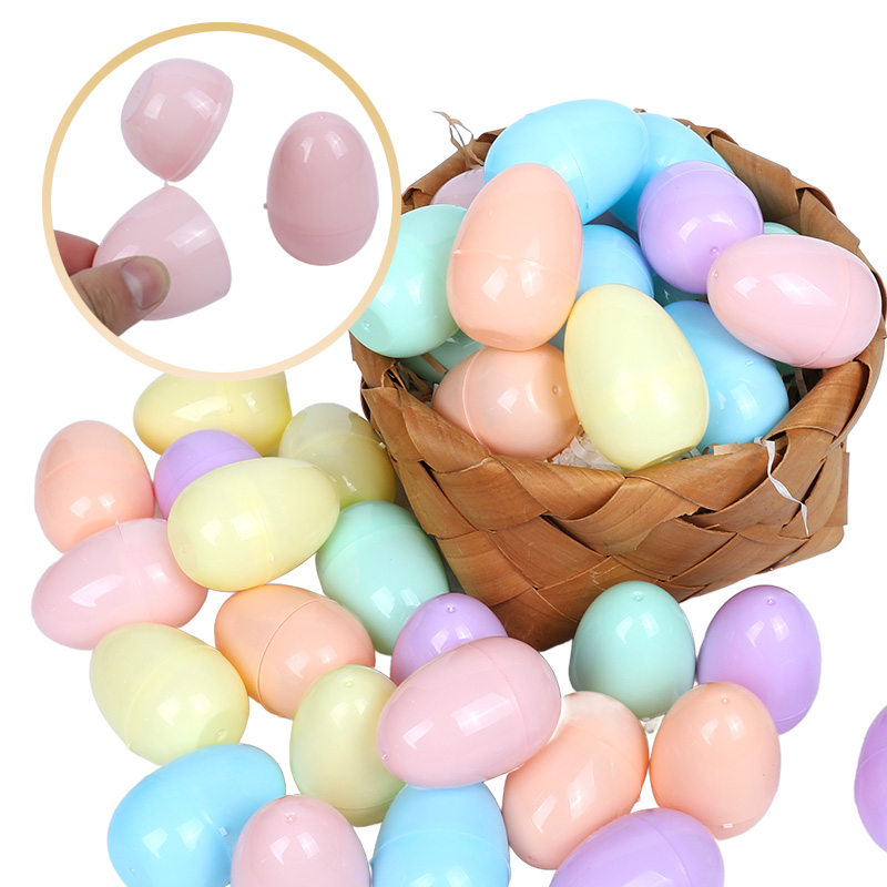 Party Games Easter Egg - 12/24-Pack เติมไข่อีสเตอร์พลาสติก-Macaron สีที่ว่างเปล่าไข่สําหรับของขวัญขนม,ไข่ Hunt เกม Props