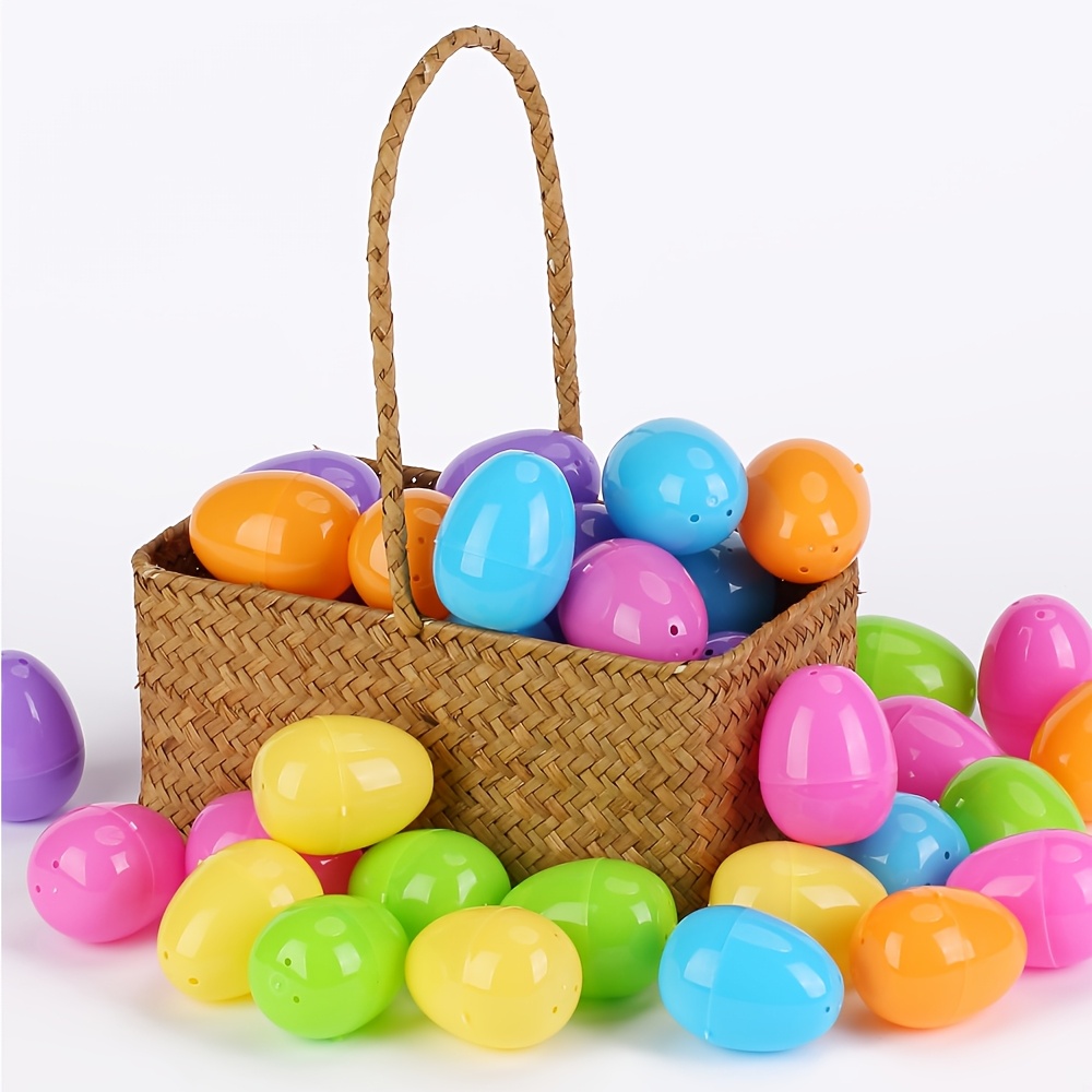Party Games Easter Egg - ไข่อีสเตอร์พลาสติก 100 ชิ้น ไข่พลาสติกแบบเติมได้ ของเล่นเด็ก กล่องของขวัญหลากสี