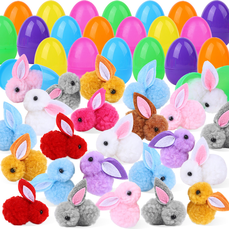 Party Games Easter Egg - ไข่อีสเตอร์น่ารัก 24/48 ชิ้น พร้อมรูปกระต่าย สำหรับเด็ก งานเลี้ยงวันเกิด