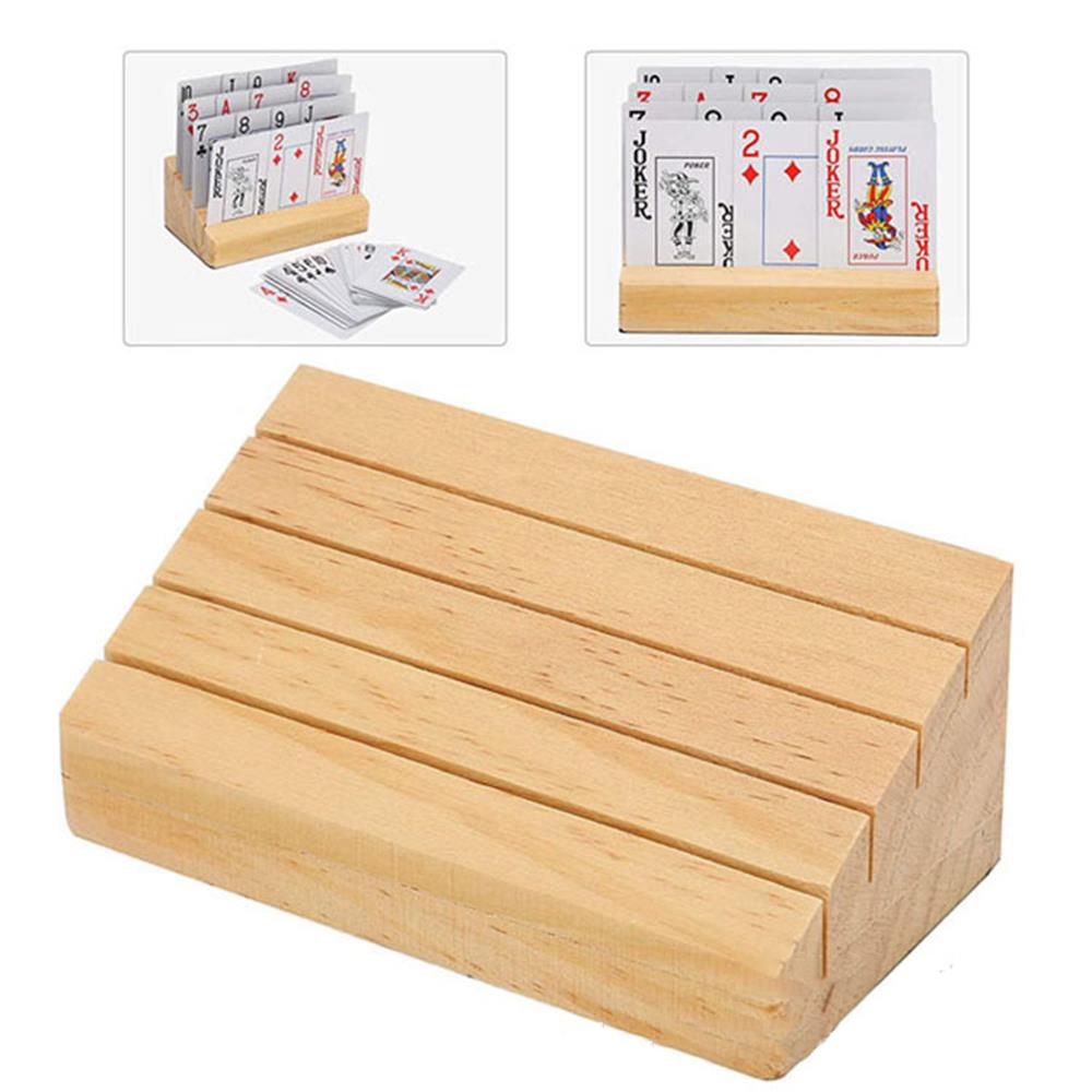 Book Party Games - ผู้ถือบัตรเล่นไม้แบบแฮนด์ฟรี, ที่นั่งโป๊กเกอร์เกมกระดานฐานโป๊กเกอร์ขี้เกียจจัดระเบียบมือ, เกมปาร์ตี้