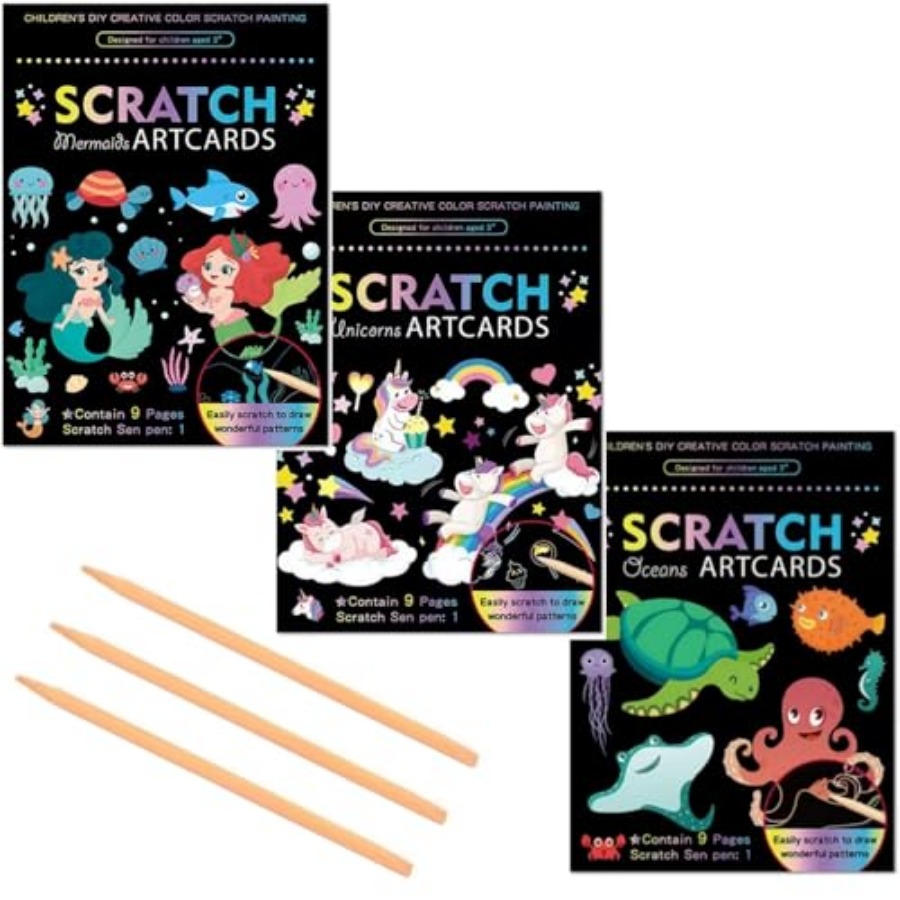 ชุดกระดาษขูดลายวิเศษ 3 เล่ม พร - Book Party Games บทวิจารณ์และราคา